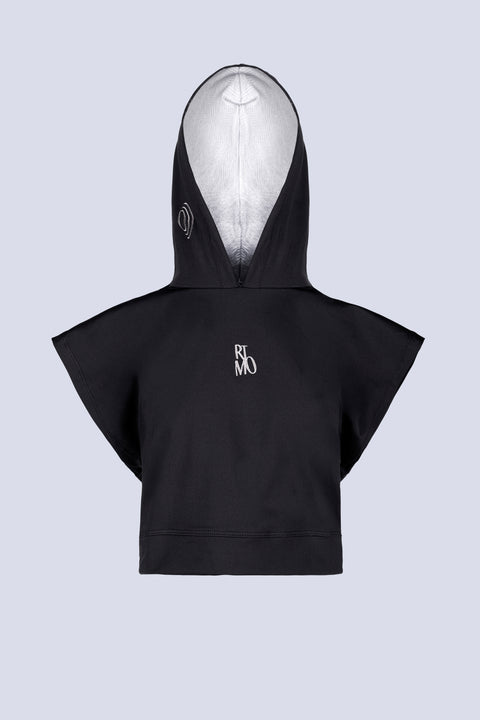 Crop Hoodie - MOTION Black