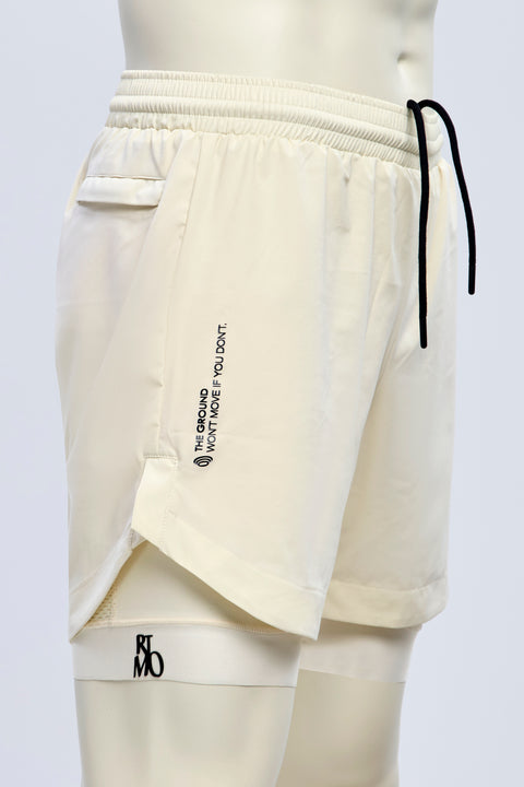 Shorts with liner - Beige