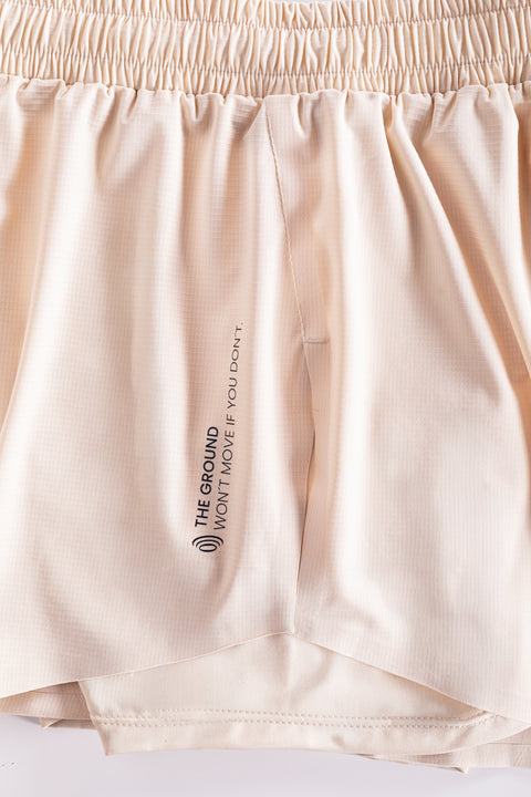 Shorts with liner - BEATS Cream